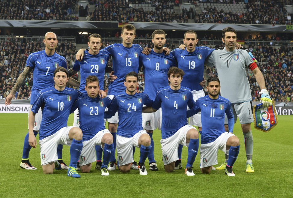 La formazione dell'Italia sconfitta 4-1 dalla Germania (foto: repubblica.it)