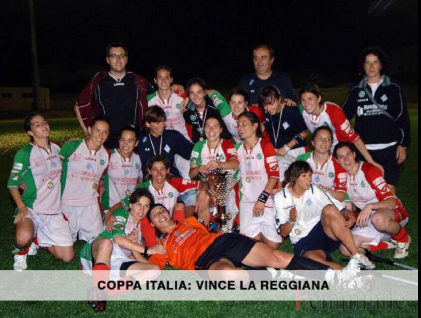 Silvia Vicenzi vincitrice della Coppa italia con la Reggiana Femminile.