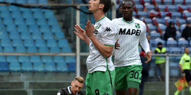 Filip Djuricic, esultanza Genoa-Sassuolo