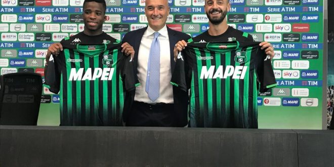 Francesco Caputo, Hamed Junior Traorè e il direttore Giovanni Rossi