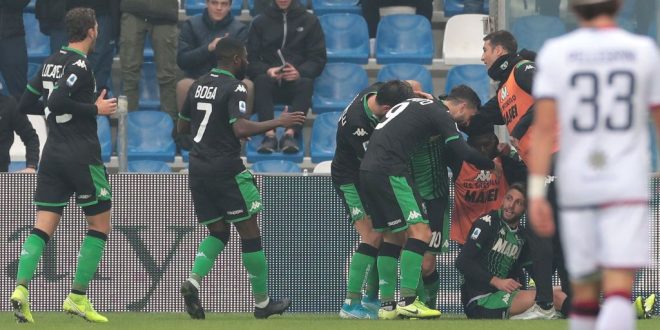 Sassuolo-Cagliari, esultanza