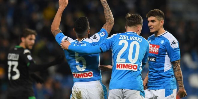 Sassuolo-Napoli, gol Allan