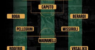 sassuolo formazione centenario