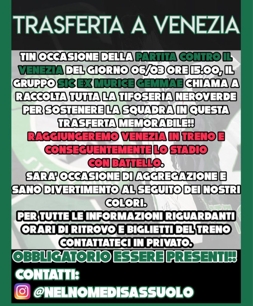 Sic Ex Murice Gemmae trasferta Venezia